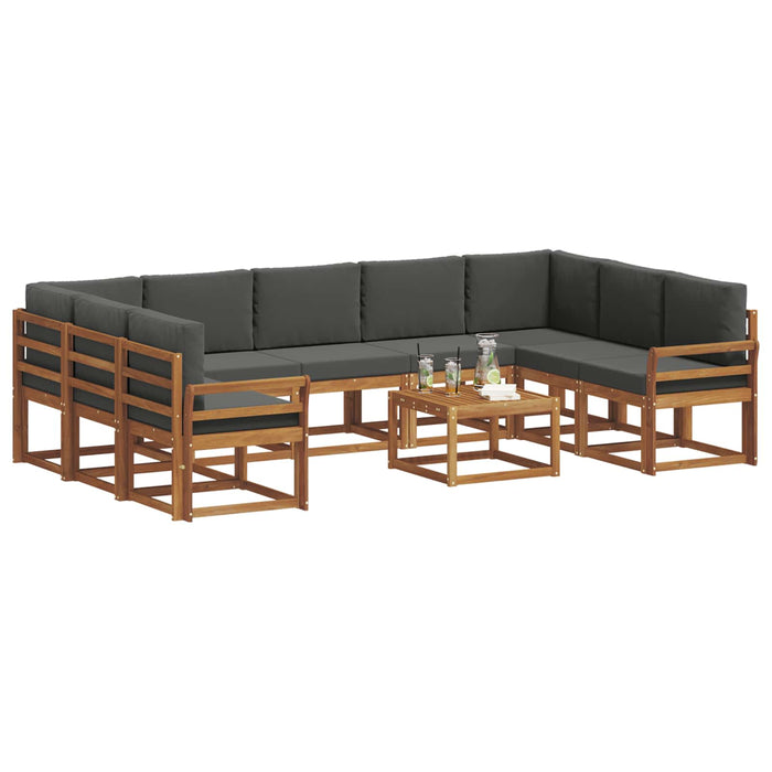Set de canapele de exterior cu pernă 10 pcs Natural și Antracit - WALTI WALTI