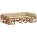 Set de canapele de exterior cu pernă 10 pcs Natural și Bej - WALTI WALTI