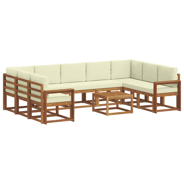 Set de canapele de exterior cu pernă 10 pcs Natural și Crem - WALTI WALTI