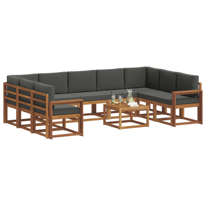 Set de canapele de exterior cu pernă 10 pcs Natural și Antracit - WALTI WALTI