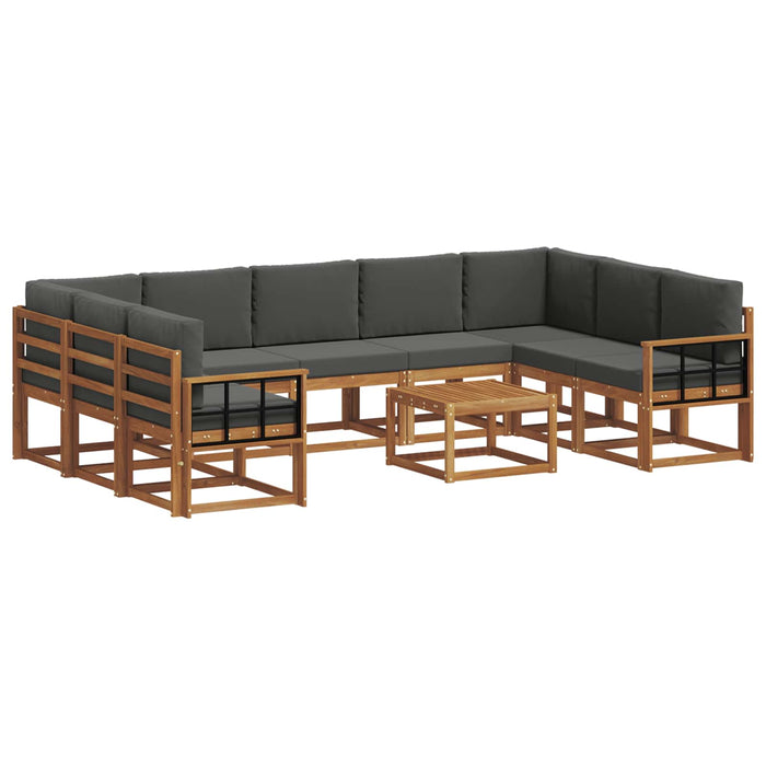 Set de canapele de exterior cu pernă 10 pcs Natural și Antracit - WALTI WALTI