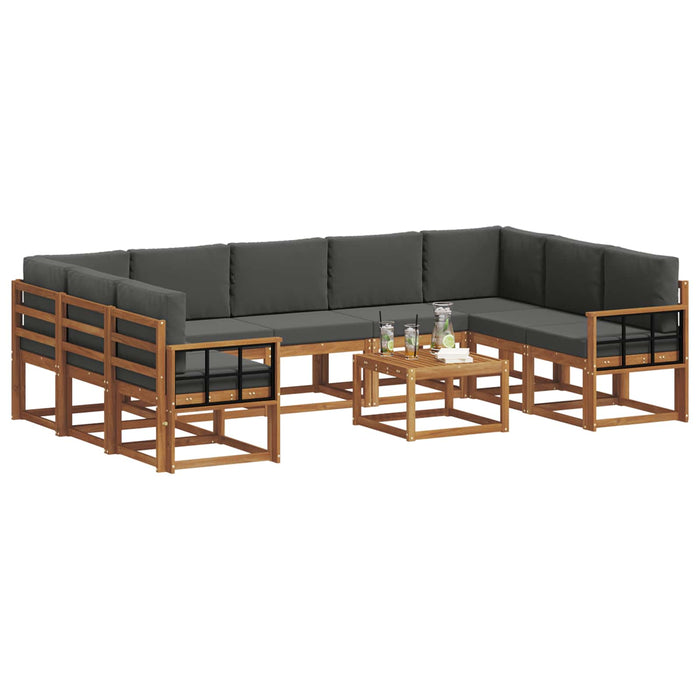 Set de canapele de exterior cu pernă 10 pcs Natural și Antracit - WALTI WALTI