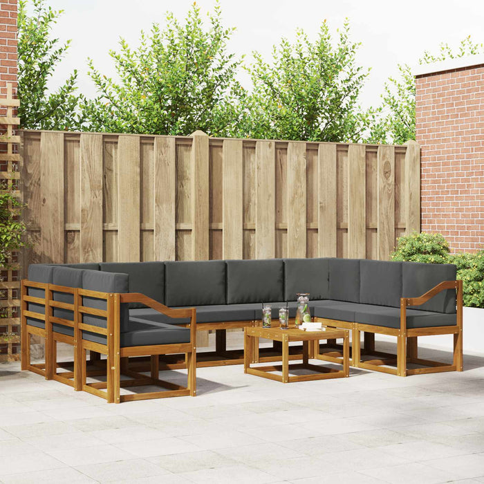 Set de canapele de exterior cu pernă 10 pcs Natural și Antracit - WALTI WALTI