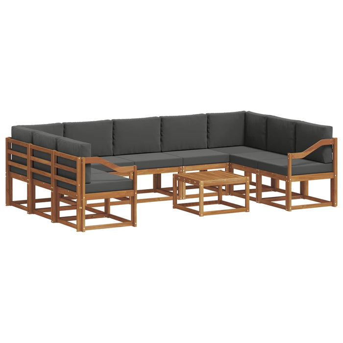 Set de canapele de exterior cu pernă 10 pcs Natural și Antracit - WALTI WALTI