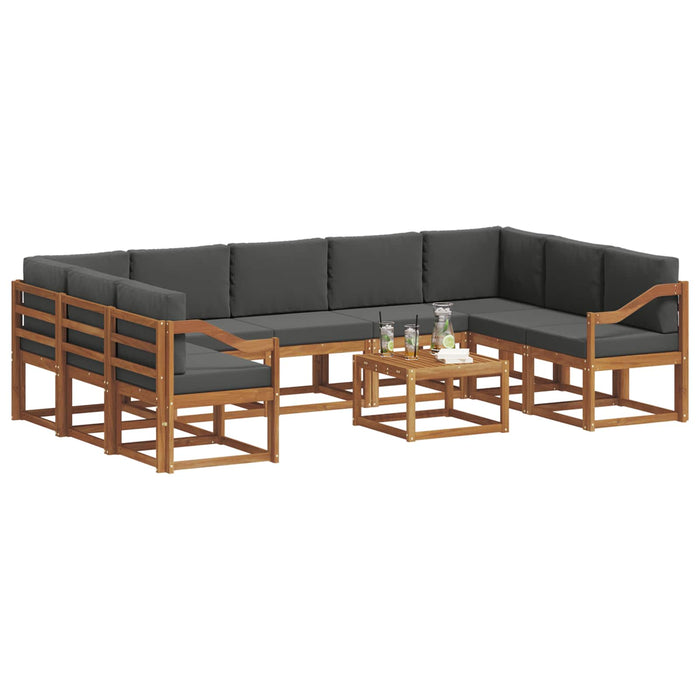 Set de canapele de exterior cu pernă 10 pcs Natural și Antracit - WALTI WALTI