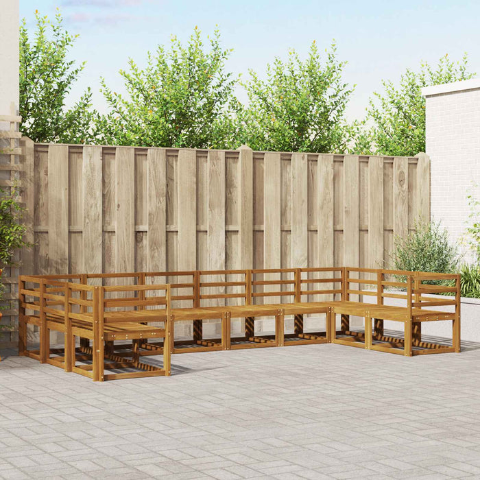 Set de canapele de exterior 10 pcs natural Lemn Solid de Acacia - WALTI WALTI