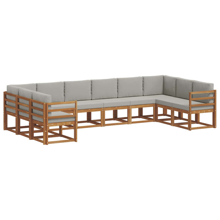 Set de canapele de exterior 10 pcs Gri natural și deschis - WALTI WALTI