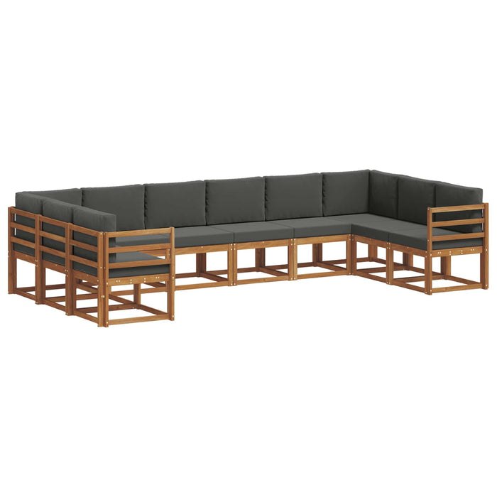 Set de canapele de exterior cu pernă 10 pcs Natural și Antracit - WALTI WALTI
