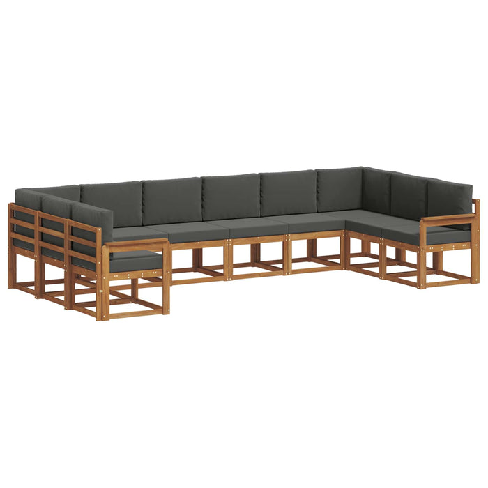 Set de canapele de exterior cu pernă 10 pcs Natural și Antracit - WALTI WALTI