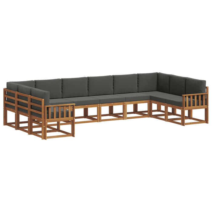 Set de canapele de exterior cu pernă 10 pcs Natural și Antracit - WALTI WALTI