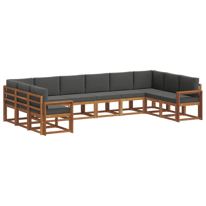 Set de canapele de exterior cu pernă 10 pcs Natural și Antracit - WALTI WALTI