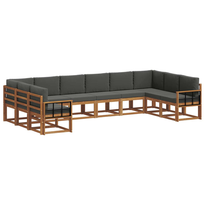 Set de canapele de exterior cu pernă 10 pcs Natural și Antracit - WALTI WALTI