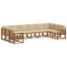 Set de canapele de exterior cu pernă 10 pcs Natural și Bej - WALTI WALTI