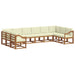 Set de canapele de exterior cu pernă 10 pcs Natural și Crem - WALTI WALTI