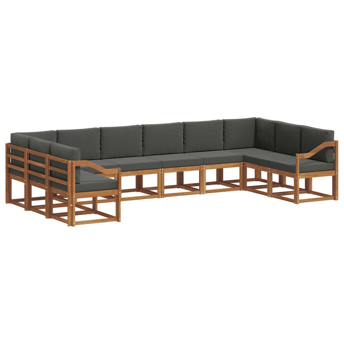 Set de canapele de exterior cu pernă 10 pcs Natural și Antracit - WALTI WALTI