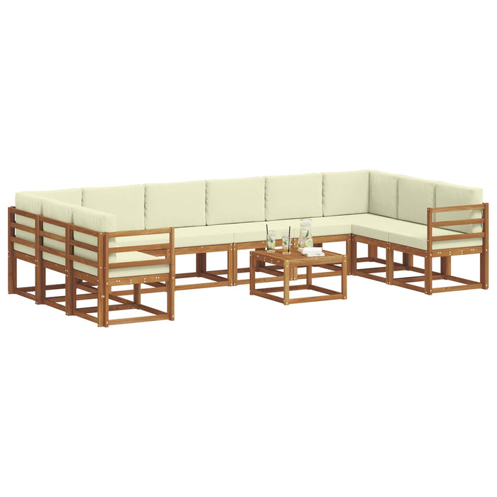 Set de canapele de exterior cu pernă 11 pcs Natural și Crem - WALTI WALTI