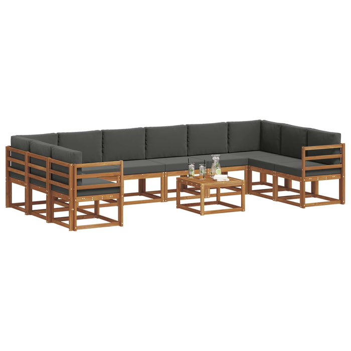 Set de canapele de exterior cu pernă 11 pcs Natural și Antracit - WALTI WALTI