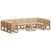 Set de canapele de exterior cu pernă 11 pcs Natural și Bej - WALTI WALTI
