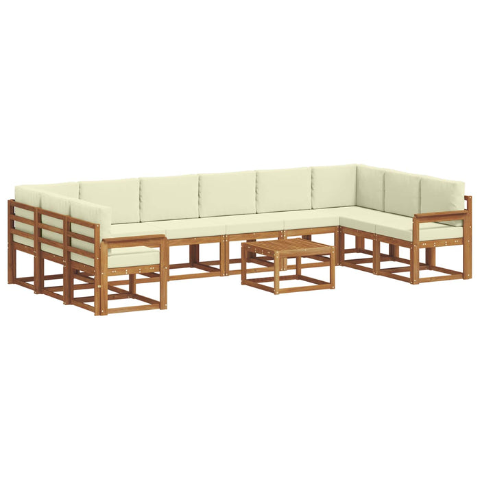 Set de canapele de exterior cu pernă 11 pcs Natural și Crem - WALTI WALTI