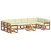Set de canapele de exterior cu pernă 11 pcs Natural și Crem - WALTI WALTI
