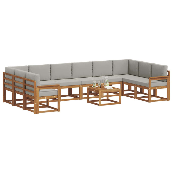 Set de canapele de exterior 11 pcs Gri natural și deschis - WALTI WALTI