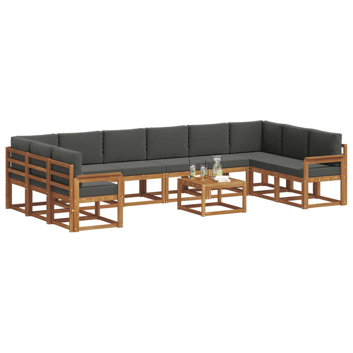 Set de canapele de exterior cu pernă 11 pcs Natural și Antracit - WALTI WALTI