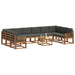 Set de canapele de exterior cu pernă 11 pcs Natural și Antracit - WALTI WALTI