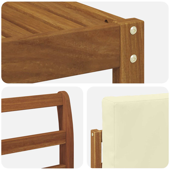 Set de canapele de exterior cu pernă 11 pcs Natural și Crem - WALTI WALTI