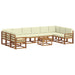 Set de canapele de exterior cu pernă 11 pcs Natural și Crem - WALTI WALTI