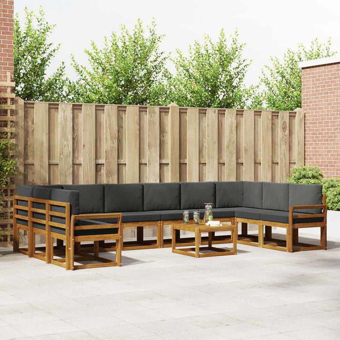 Set de canapele de exterior cu pernă 11 pcs Natural și Antracit - WALTI WALTI