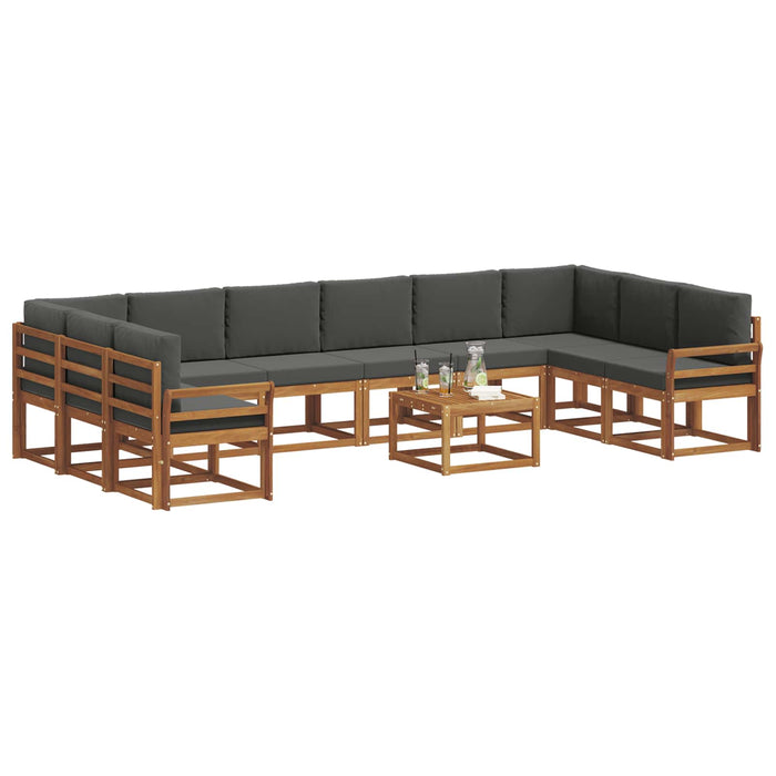 Set de canapele de exterior cu pernă 11 pcs Natural și Antracit - WALTI WALTI