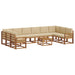 Set de canapele de exterior cu pernă 11 pcs Natural și Bej - WALTI WALTI