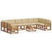 Set de canapele de exterior cu pernă 11 pcs Natural și Bej - WALTI WALTI