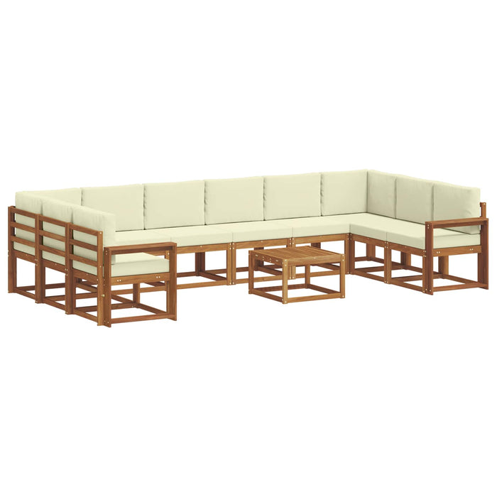 Set de canapele de exterior cu pernă 11 pcs Natural și Crem - WALTI WALTI