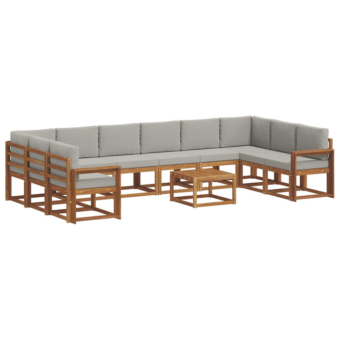Set de canapele de exterior 11 pcs Gri natural și deschis - WALTI WALTI