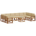 Set de canapele de exterior cu pernă 11 pcs Natural și Bej - WALTI WALTI