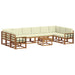 Set de canapele de exterior cu pernă 11 pcs Natural și Crem - WALTI WALTI