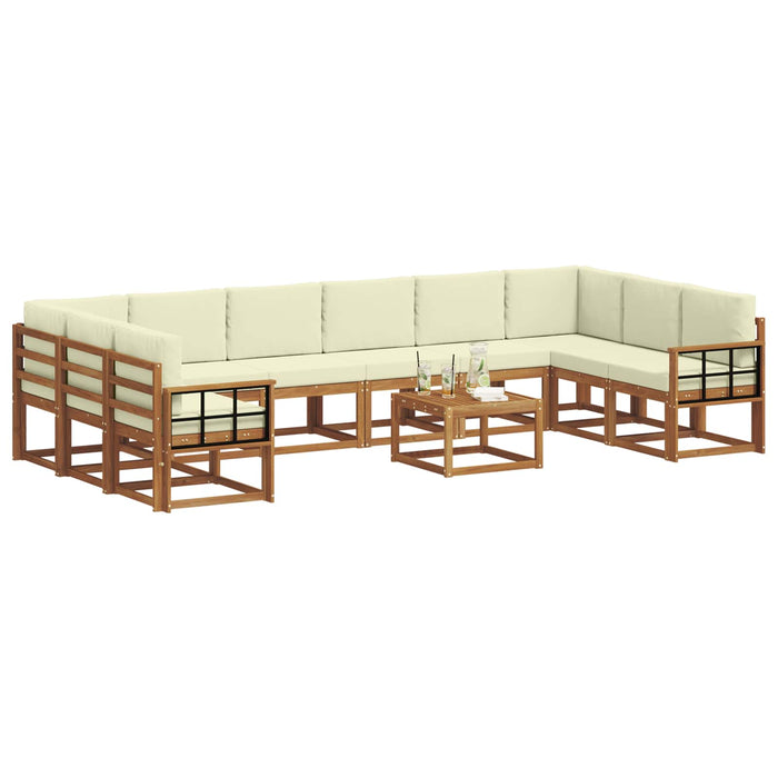 Set de canapele de exterior cu pernă 11 pcs Natural și Crem - WALTI WALTI