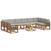 Set de canapele de exterior 11 pcs Gri natural și deschis - WALTI WALTI