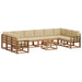 Set de canapele de exterior cu pernă 11 pcs Natural și Bej - WALTI WALTI