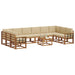Set de canapele de exterior cu pernă 11 pcs Natural și Bej - WALTI WALTI