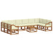 Set de canapele de exterior cu pernă 11 pcs Natural și Crem - WALTI WALTI