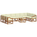 Set de canapele de exterior cu pernă 11 pcs Natural și Crem - WALTI WALTI