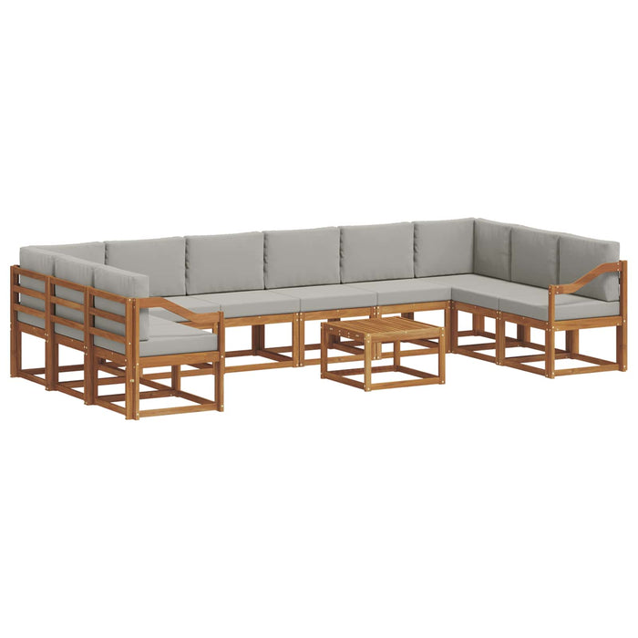 Set de canapele de exterior 11 pcs Gri natural și deschis - WALTI WALTI