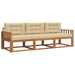 Set de canapele de exterior cu pernă 3 pcs Natural și Bej - WALTI WALTI