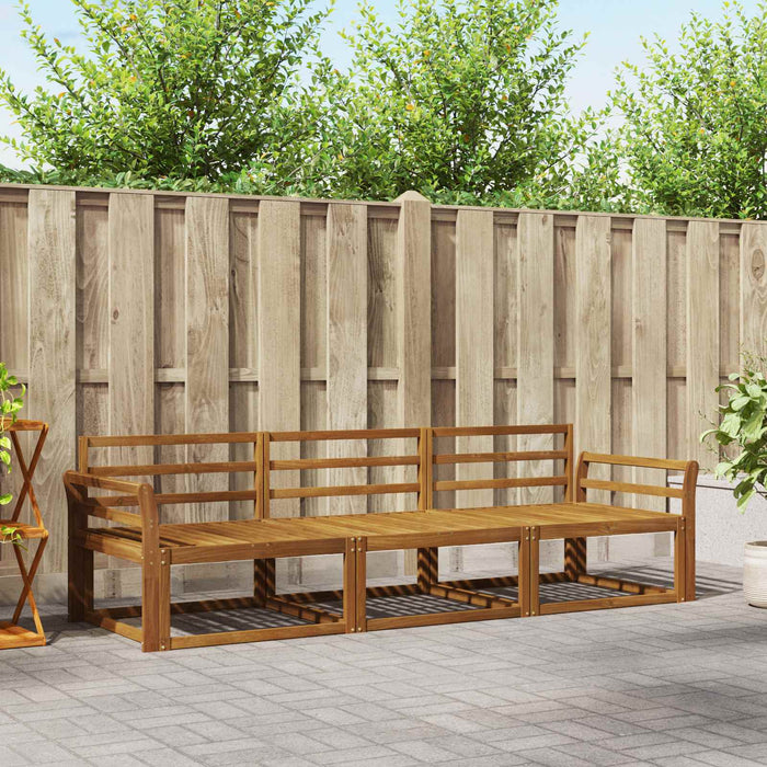 Set de canapele de exterior 3 pcs natural Lemn Solid de Acacia - WALTI WALTI