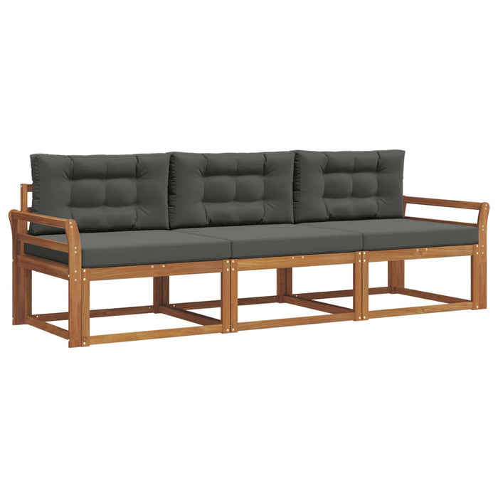 Set de canapele de exterior cu pernă 3 pcs Natural și Antracit - WALTI WALTI