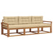 Set de canapele de exterior cu pernă 3 pcs Natural și Bej - WALTI WALTI