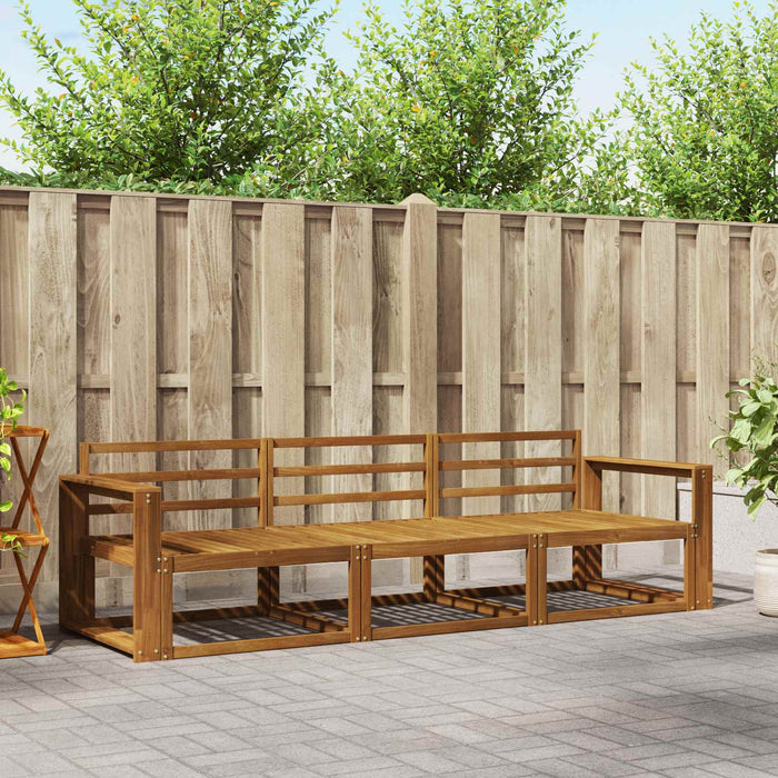 Set de canapele de exterior 3 pcs natural Lemn Solid de Acacia - WALTI WALTI