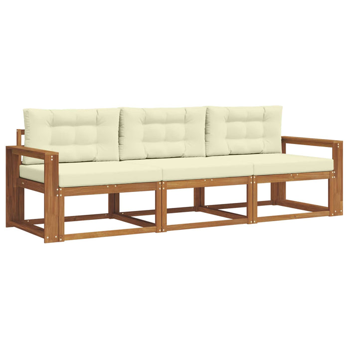 Set de canapele de exterior cu pernă 3 pcs Natural și Crem - WALTI WALTI